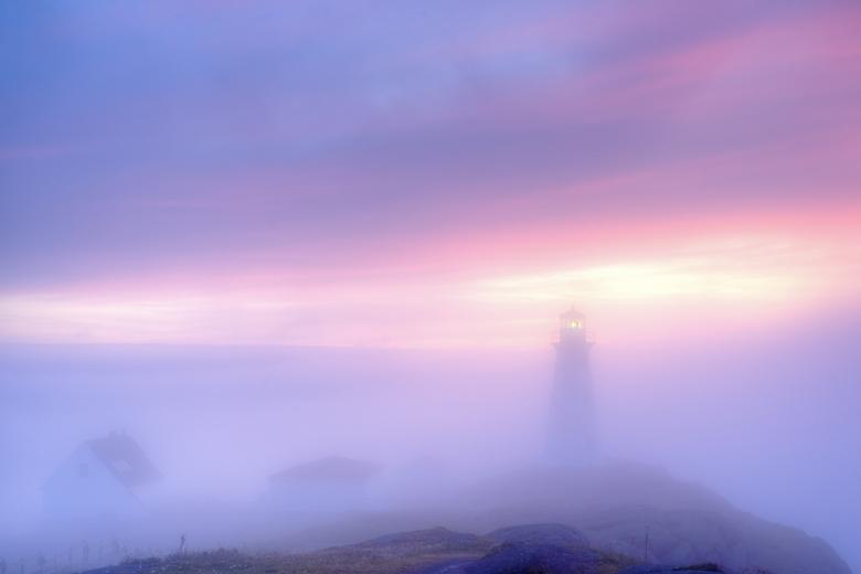 Free stock image of Lighthouse in fog created by Geoffrey Whiteway