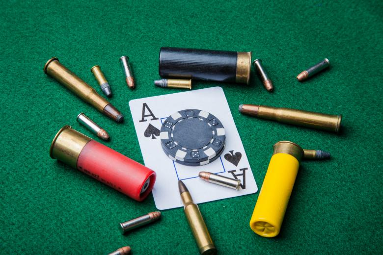 Free stock image of Bullets and ace of spades created by Jared Davidson