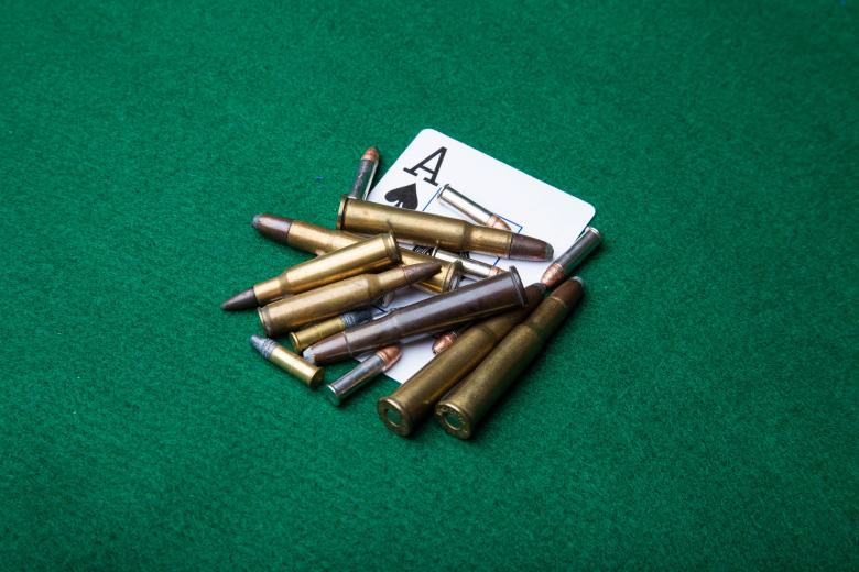 Free stock image of Bullets with ace of spades created by Jared Davidson