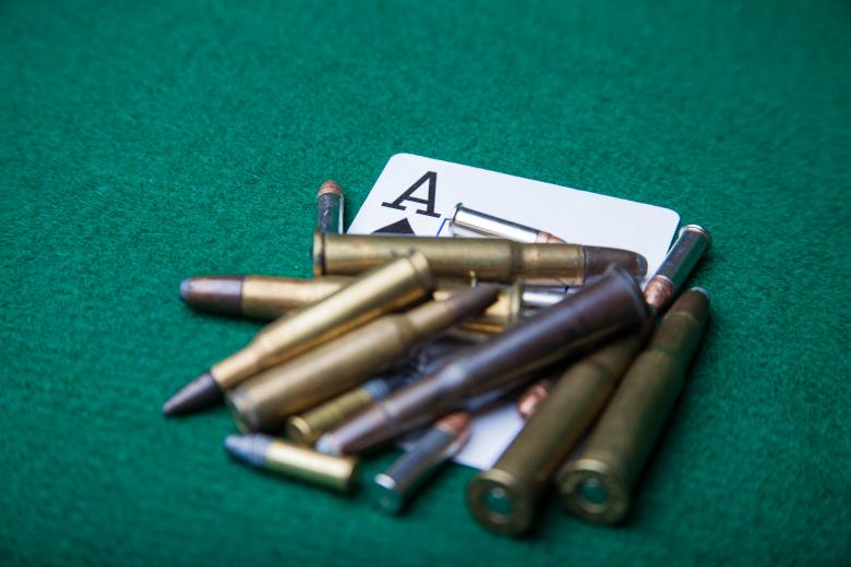 Free stock image of Bullets with ace of spades created by Jared Davidson