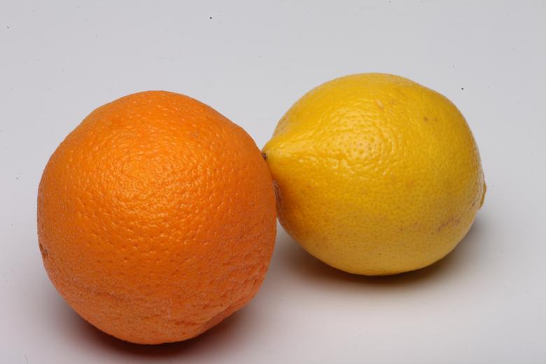 Free stock image of Lemon and Orange Isolated on white created by Jared Davidson