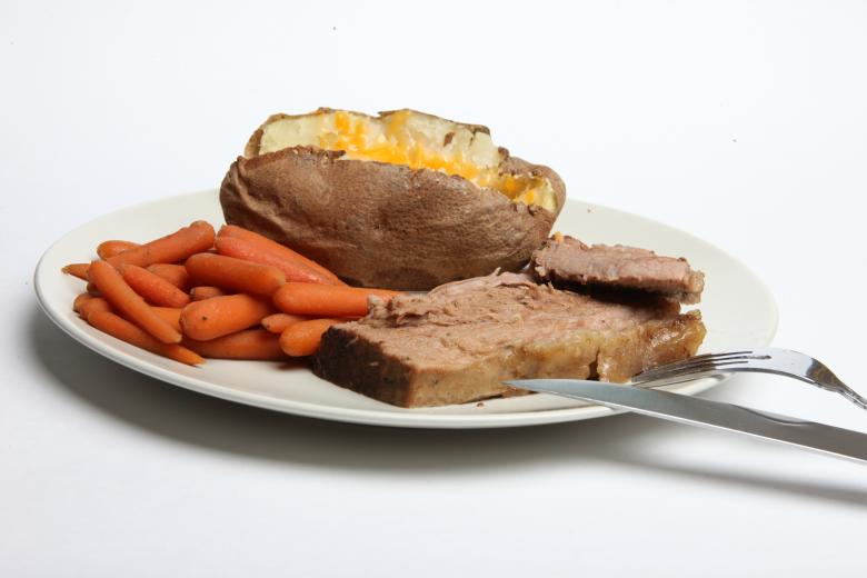 Free stock image of Pot Roast, Carrots and Baked Potato created by Jared Davidson