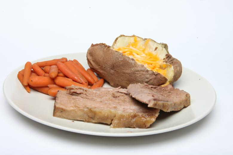 Free stock image of Pot Roast, Carrots and Baked Potato created by Jared Davidson