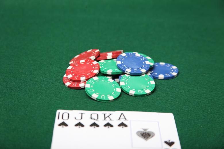 Free stock image of Royal Flush with poker chips. created by Jared Davidson