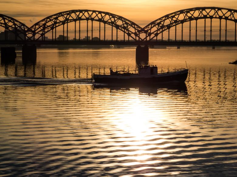 Free stock image of Rail way bridge over the river created by Janis Urtans