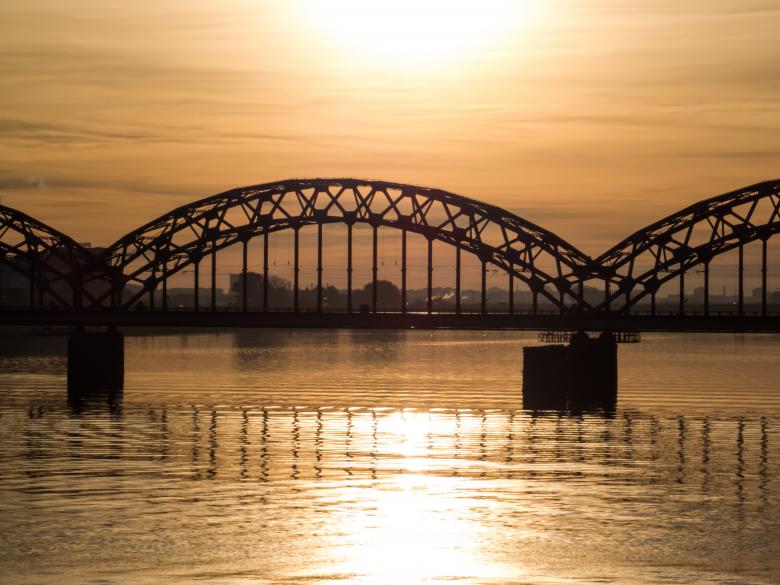 Free stock image of Rail way bridge over the river created by Janis Urtans