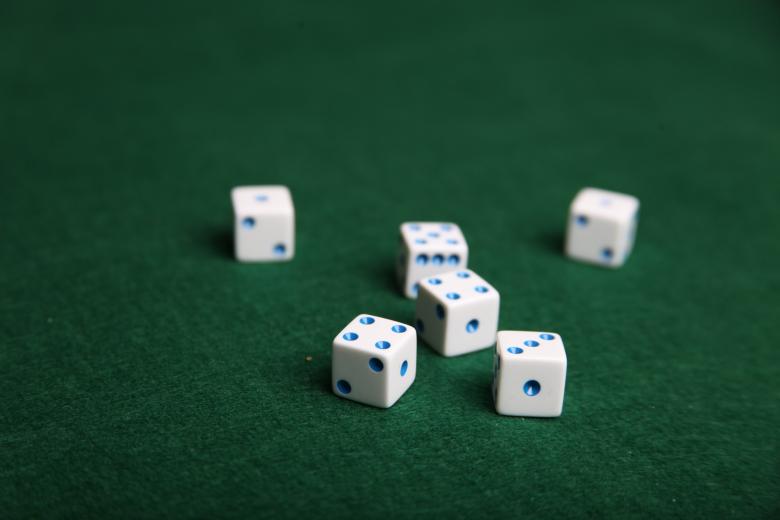 Free stock image of Dice on green felt table created by Jared Davidson