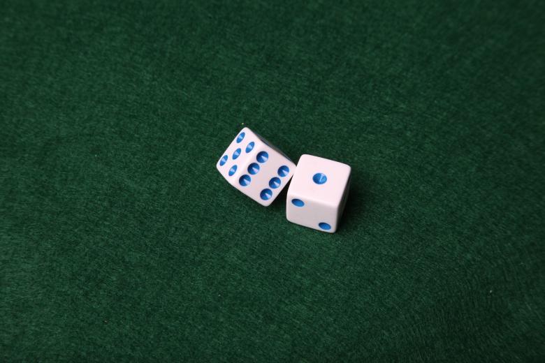 Free stock image of Dice on green felt table created by Jared Davidson