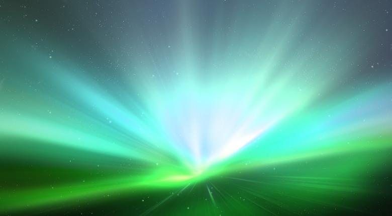 Free stock image of Green Aurora Light Burst created by David Baird