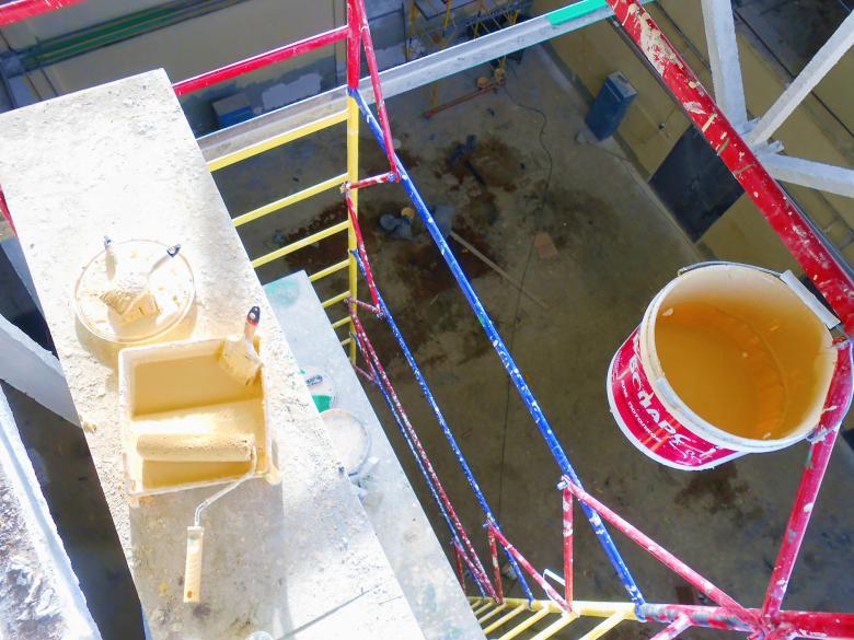 Free stock image of Yellow paint on work platform created by 2happy