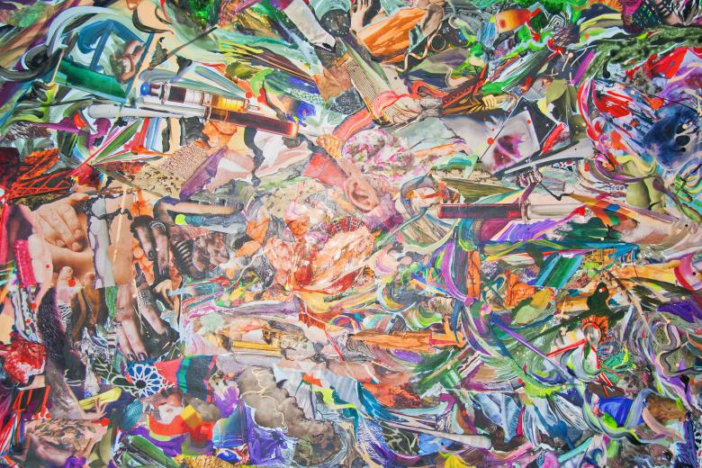 Free stock image of Paint and magazine clippings created by 2happy