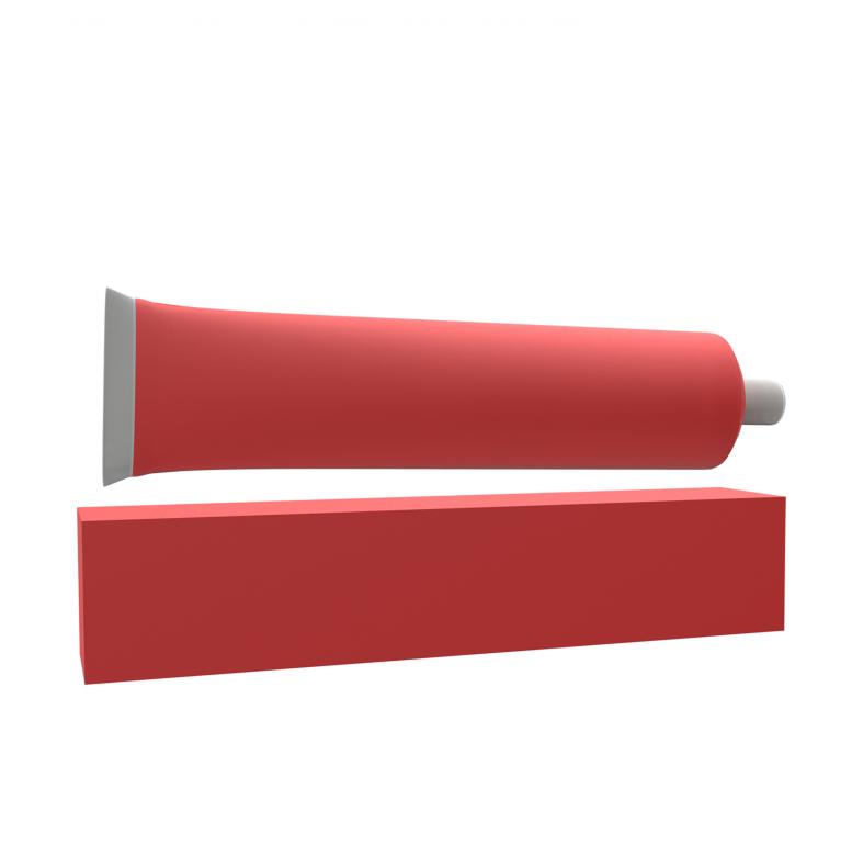Free stock image of 3D toothpaste mockup red created by abhinav