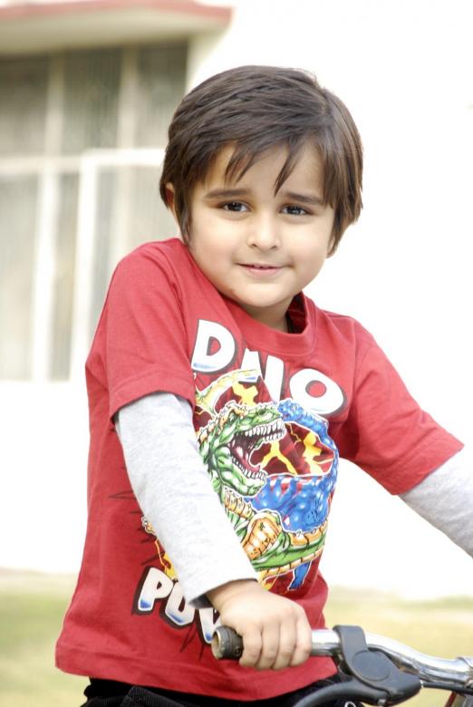 Free stock image of Cute Kid with Bicycle created by Bilal Aslam