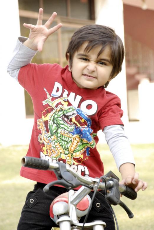 Free stock image of Cute Baby Boy with Bicycle created by Bilal Aslam