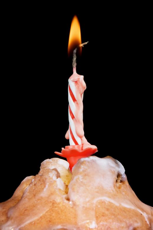 Free stock image of Cupcake with burning candle created by 2happy