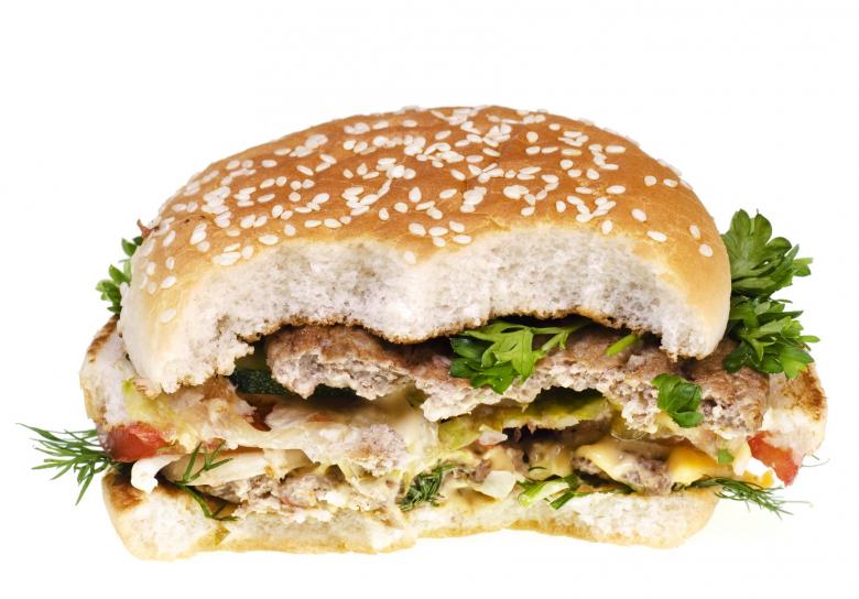 Free stock image of Hamburger with a bite created by 2happy