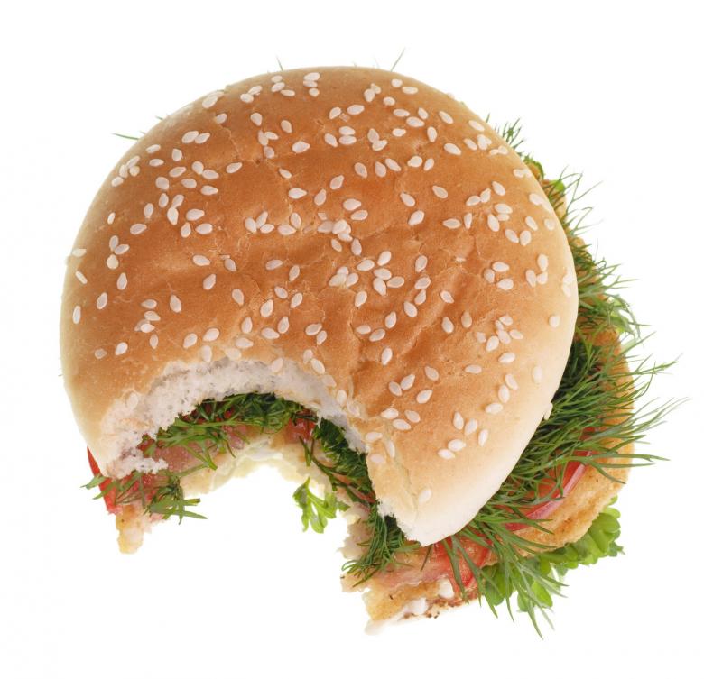 Free stock image of Hamburger with a bite created by 2happy