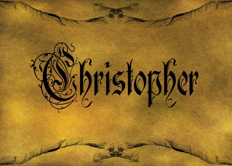Free stock image of Old World Calligraphy created by George Cuda