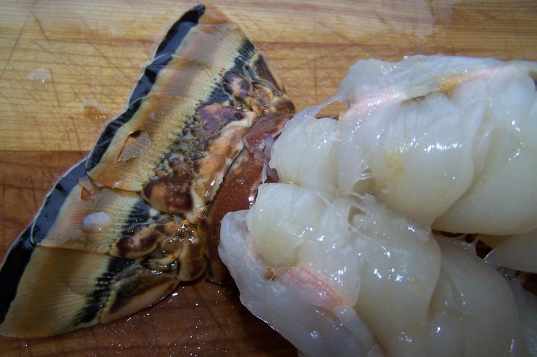 Free stock image of Split Lobster Tail on Cutting Board created by delicopsch56