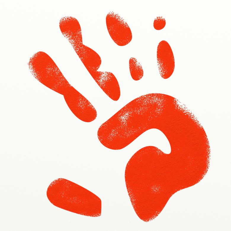 Free stock image of Red Hand Print created by Prawny
