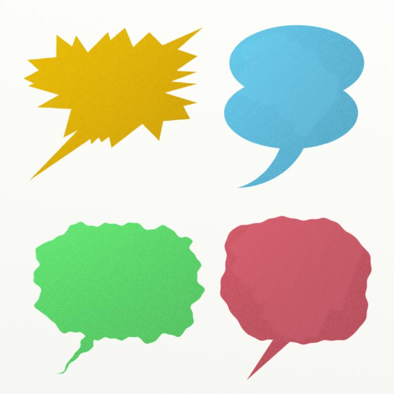 Free stock image of Comic Speech Bubbles created by Prawny