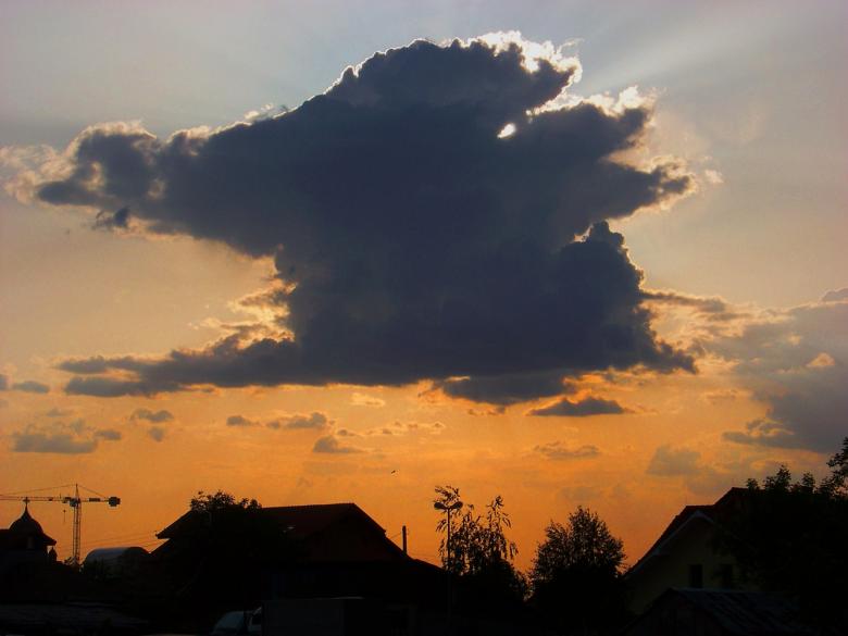 Free stock image of Giant cloud at sunset created by Shaggy