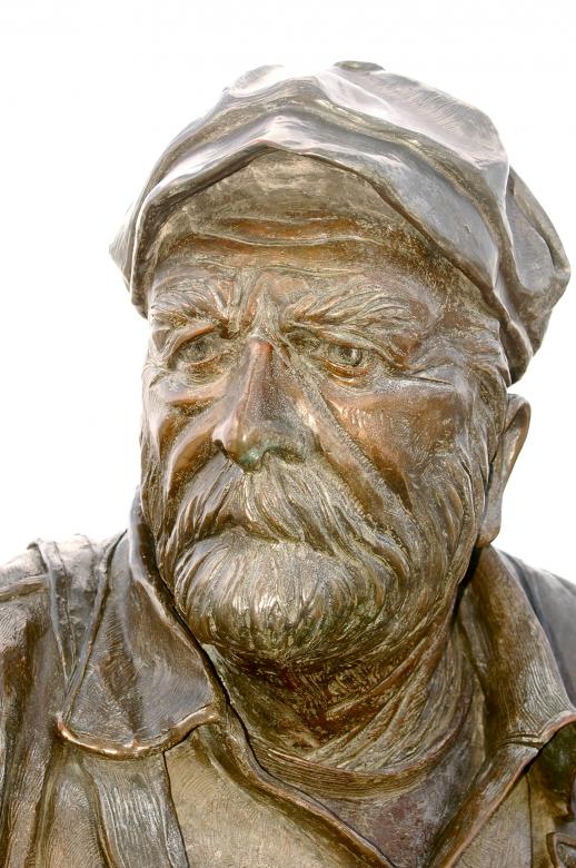 Free stock image of Old Man Sailor Captain in Bronze created by Chance Buell