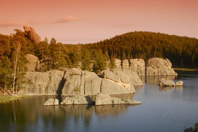 Free stock image of Rocky Mountain Lake at Sunset created by Chance Buell