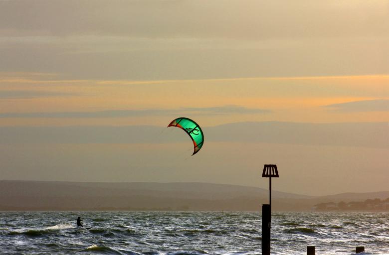 Free stock image of kite surfer created by paul clifton