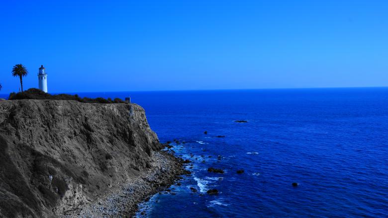 Free stock image of Lighthouse and Sea - Blue created by Phuong Ho