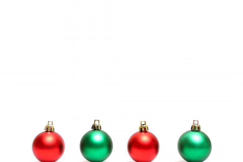 Free stock image of Red and green Christmas ornaments created by Benjamin Miller