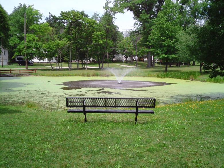 Free stock image of Bench Beside Fountain created by Cherie Durbin