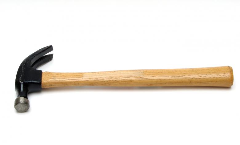 Free stock image of A hammer isolated on a white background created by Benjamin Miller