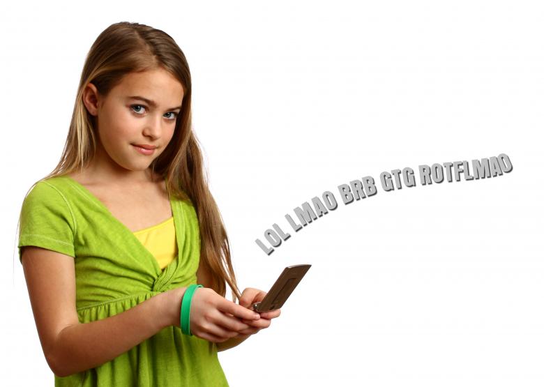 Free stock image of A beautiful young girl texting on a cell created by Benjamin Miller