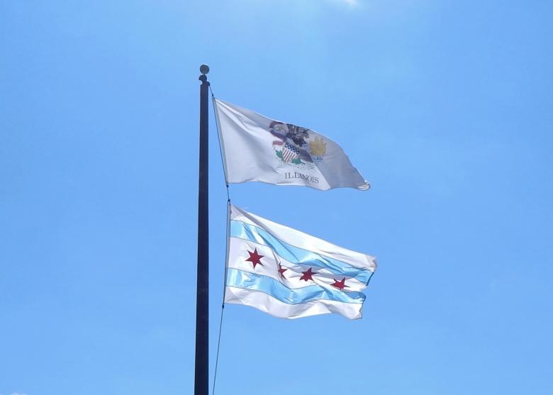 Free stock image of Illinois and Chicago Flags created by John C. Thomas