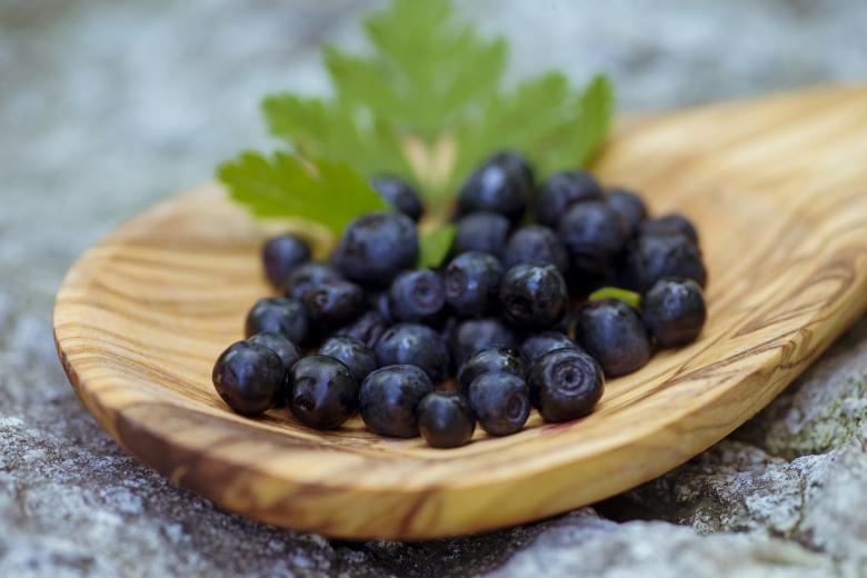 Free stock image of Blueberries in wooden spoon created by Oksana Zahray