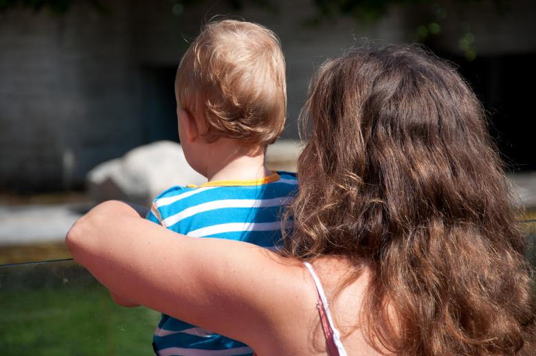 Free stock image of Mother and her son looking out created by Luka