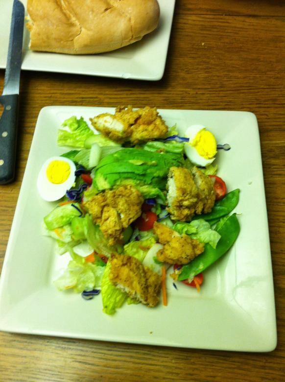 Free stock image of Fried chicken salad created by delicopsch56