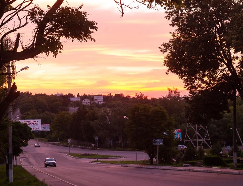 Free stock image of Sunset over the city created by Evgenij Kutyavin