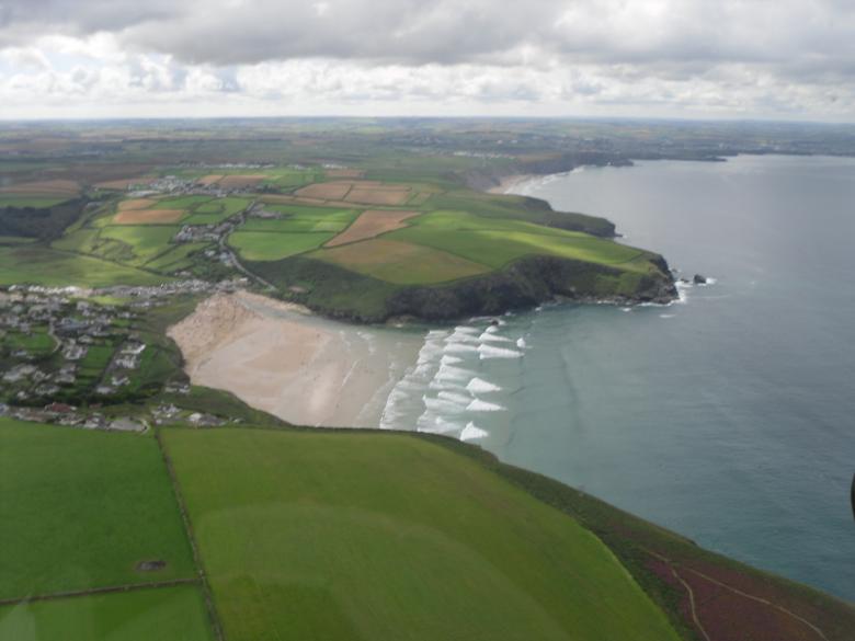 Free stock image of Cornish coast aerial view created by Mark Gleeson