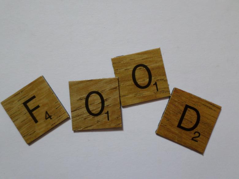 Free stock image of Food scrabble style tiles created by Mark Gleeson