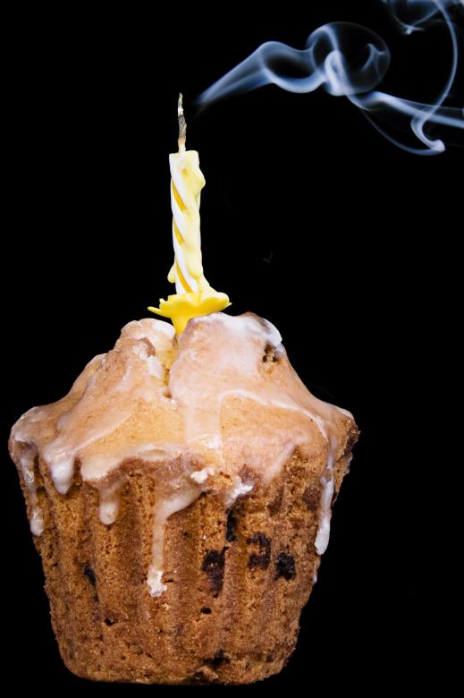 Free stock image of Cupcake with candle created by 2happy