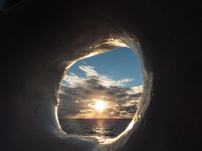 Free stock image of A view to the Sun through ship board created by Janis Urtans