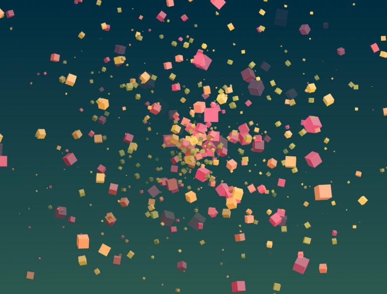 Free stock image of Flying cubes created by Alen