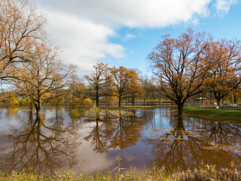 Free stock image of Fall and too much rain. A little floods created by Janis Urtans