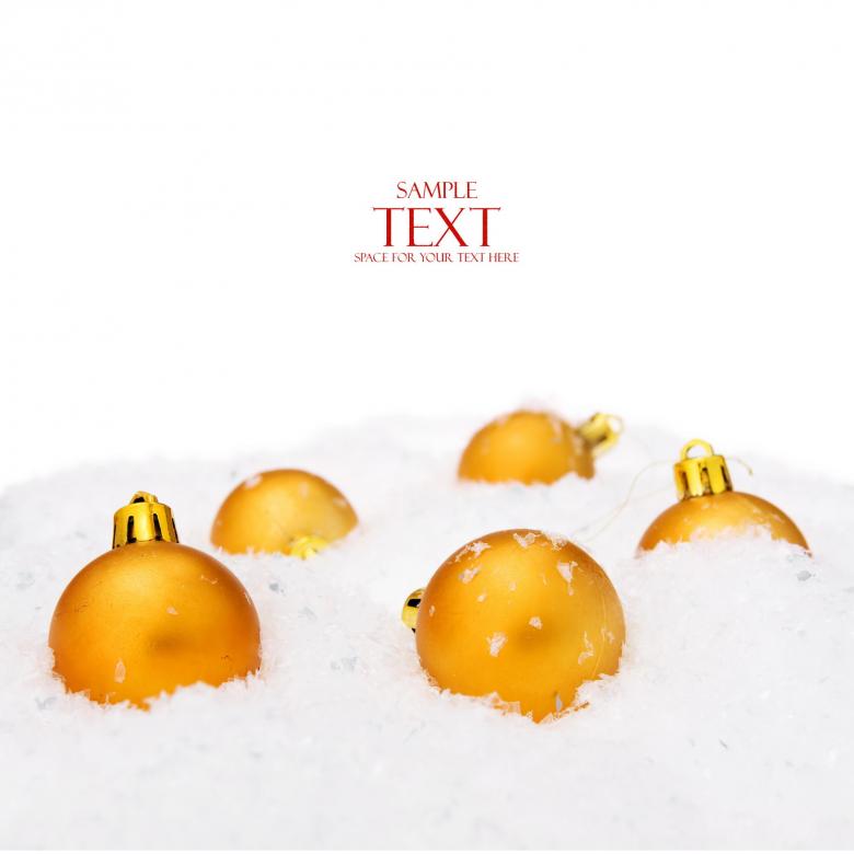 Free stock image of Golden Christmas Balls with Text created by 2happy