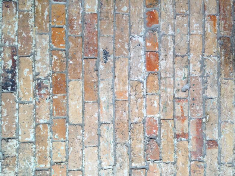Free stock image of Brick wall stripped or paint created by Adam Sherman