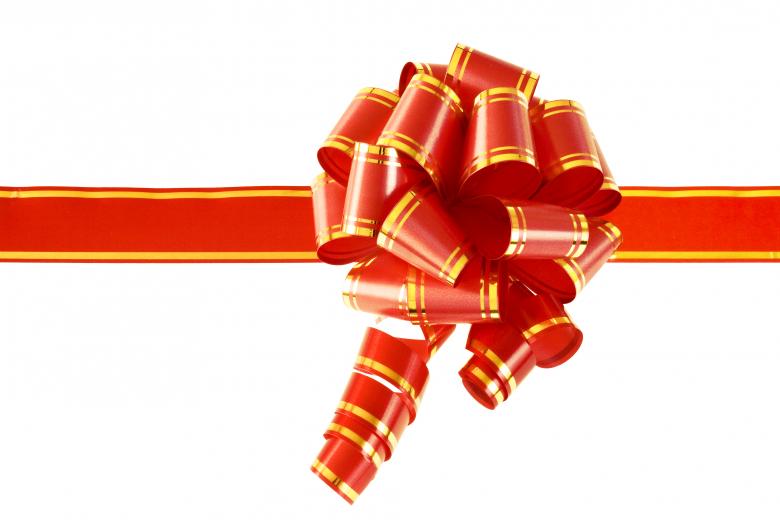 Free stock image of beautiful red bow created by 2happy