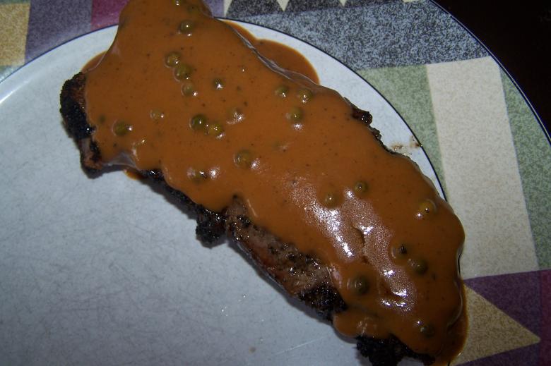 Free stock image of Strip Steak with Peppercorn Sauce created by delicopsch56