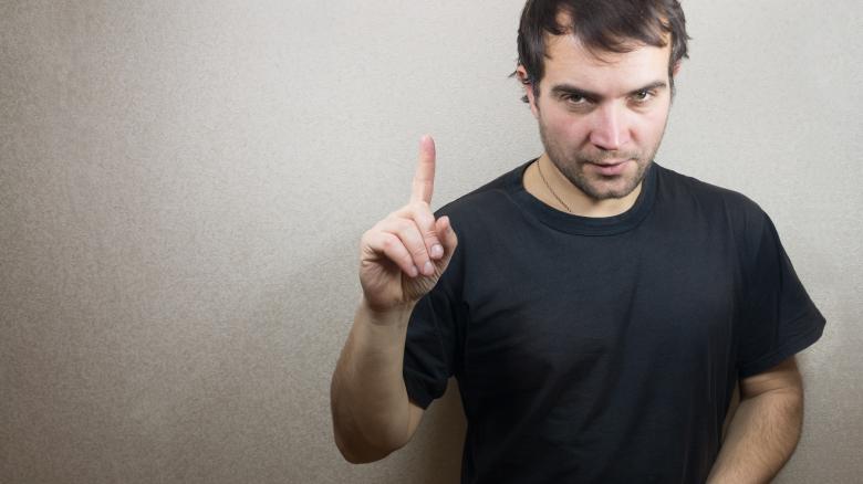 Free stock image of Man holding his index finger up created by Mudretsov Olexandr